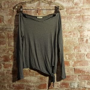 Black and White Striped long sleeve shirt